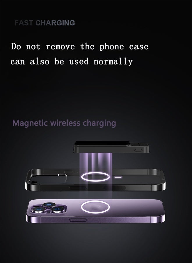 كيليسا شاحن متنقل لاسلكي مغناطيسي بسعة ١٠٠٠٠ مللي أمبير/ساعة، يدعم تقنية PD بقوة ٢٢.٥ واط، مدخل/مخرج Type-C، شحن لاسلكي ١٥ واط، متوافق مع أجهزة iPhone وSamsung وHuawei وXiaomi وHonor. - Image 3